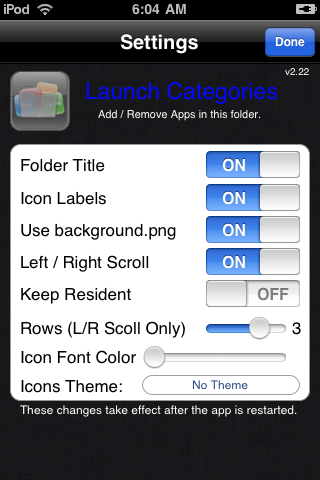 Settings for each Folder